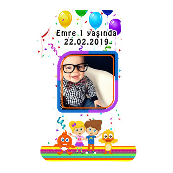 Sevimli Dostlar Temalı Doğum Günü Magnet