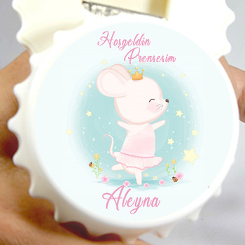 Sevimli Fare Temalı Kapak Şekilli Magnet Açacak