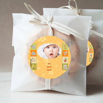 Sevimli Hayvanlar Temalı Hoşgeldin Bebek Sticker