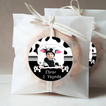 Sevimli İnek Temalı Resimli Sticker