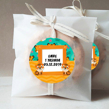 Sevimli Kaplan Temalı Sticker