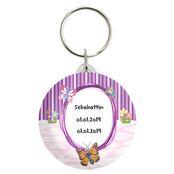 Sevimli Kelebek Temalı Anahtarlık