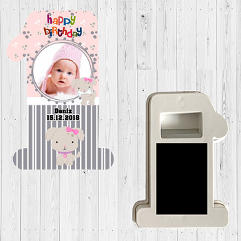Sevimli Köpek Temalı Doğum Günü Magnet Açacak