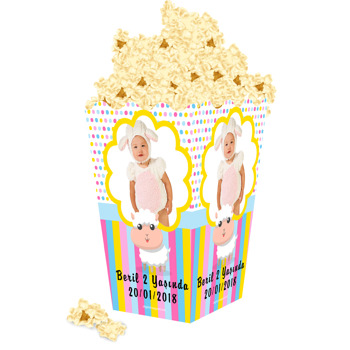 Sevimli Kuzu Temalı Popcorn Kutusu
