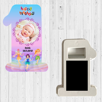 Sevimli Melek Temalı Doğum Günü Magnet Açacak