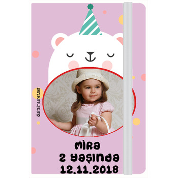 Sevimli Mor Panda Temalı Kişiye Anı Özel Defter