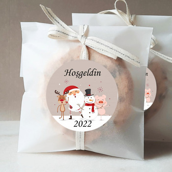 Sevimli Noel Baba ile Arkadaşları Temalı Sticker