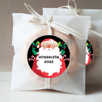 Sevimli Noel Baba ile Ökseotu Temalı Sticker