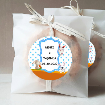 Sevimli Tavşanlar Temalı Sticker