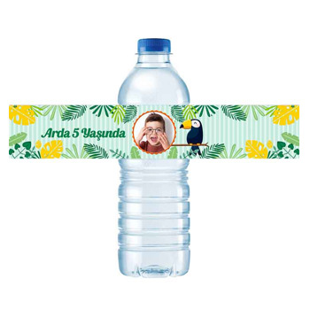 Sevimli Tukan Kuşu Temalı Su Şişesi Sticker