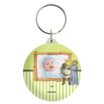 Shrek Temalı Fotoğraflı Anahtarlık