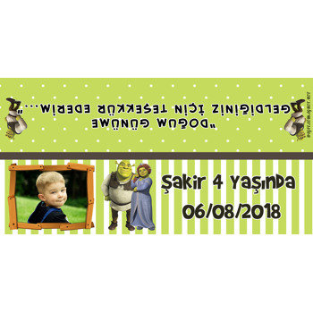 Shrek Temalı Hediye Paket Başlığı