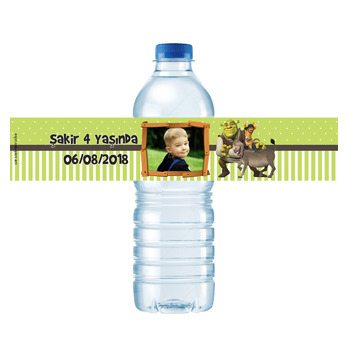 Shrek Temalı Su Şişesi Etiketi