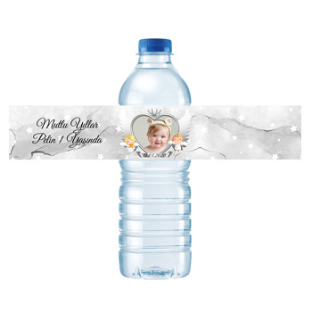 Silver Angel Temalı Su Şişesi Etiketi