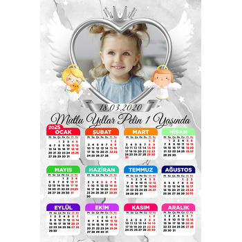 Silver Angel Temalı Takvim Magnet