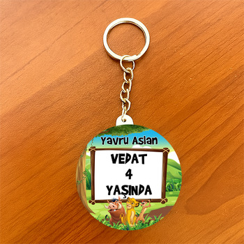 Simba Orman Temalı Daire Plastik Magnet