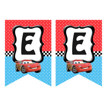 Şimşek Mcqueen 2 Temalı Flama Banner