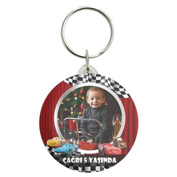 Şimşek Mcqueen Sahne Temalı Anahtarlık