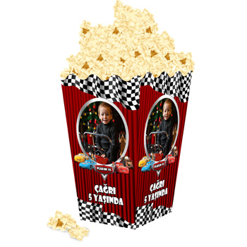 Şimşek Mcqueen Sahne Temalı Popcorn Kutusu