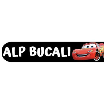 Şimşek Mcqueen Siyah Şerit Temalı Kalem Etiketi