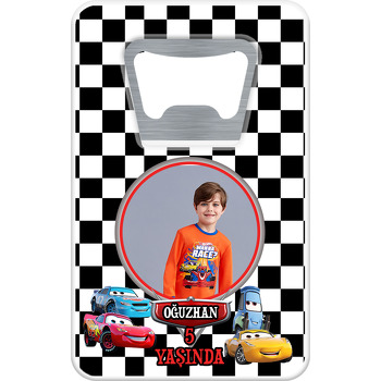 Şimşek Mcqueen Temalı Dikdörtgen Magnet Açacak