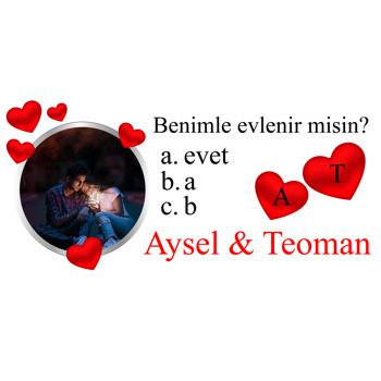 Sınav Temalı Evlilik Teklifi Afiş