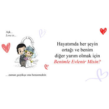 Şıpsevdi Gelin Damat Temalı Evlilik Teklifi Afiş