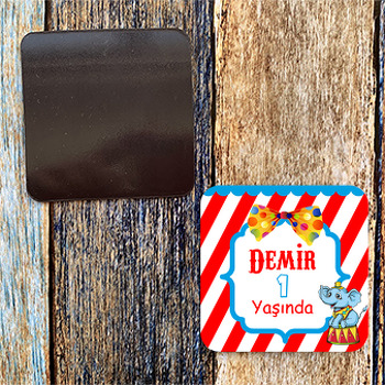 Sirk Temalı Doğum Günü Magnet