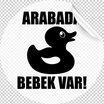 Siyah Ördek Temalı Araç Sticker