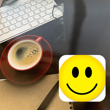 Smiley Temalı Bardak Altlığı