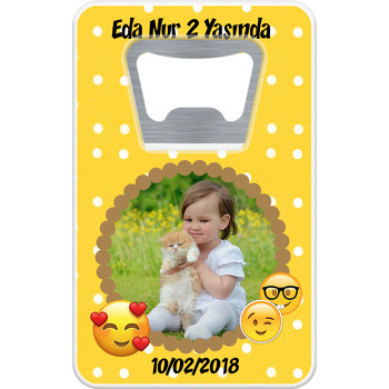 Smileys Temalı Dikdörtgen Magnet Açacak