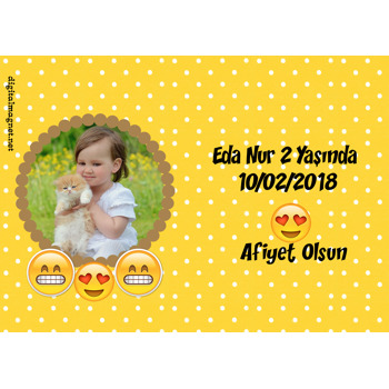 Smileys Temalı Doğum Günü Amerikan Servis