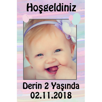 Soft Balon Temalı Doğum Günü Afiş