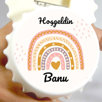 Soft Gökkuşağı ile Kalp Temalı Kapak Şekilli Magnet Açacak