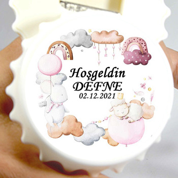 Soft Kuzu ile Balonlu Fare Temalı Kapak Şekilli Magnet Açacak