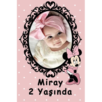 Soft Minnie Mouse Temalı Doğum Günü Magnet
