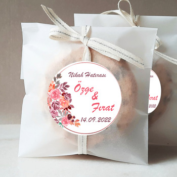 Soft Mürdüm Güller Temalı Sticker
