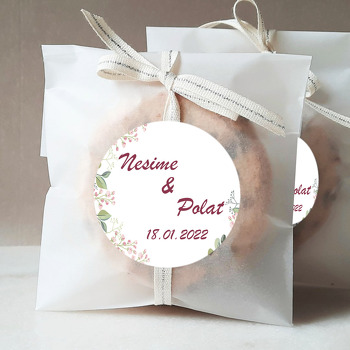Soft Pembe Dallar ile Beyaz Fon Temalı Sticker