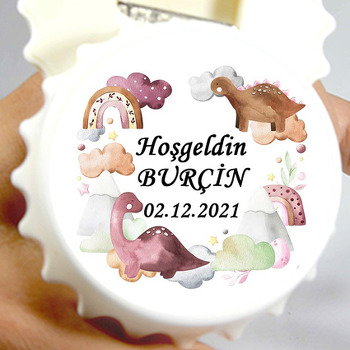 Soft Pembe Dinazorlar Temalı Kapak Şekilli Magnet Açacak