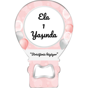 Soft Pembe ve Gümüş Balonlar Temalı Balon Magnet Açacak