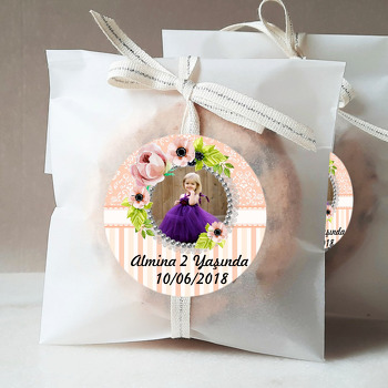 Somon Çiçek  Temalı Resimli Sticker