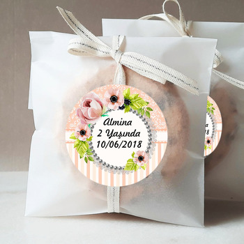 Somon Çiçek  Temalı Sticker