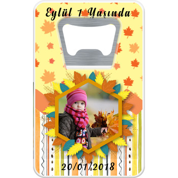 Sonbahar Temalı Dikdörtgen Magnet Açacak