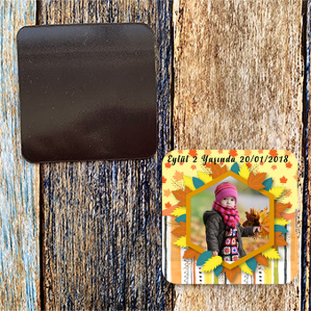 Sonbahar Temalı Kare Magnet