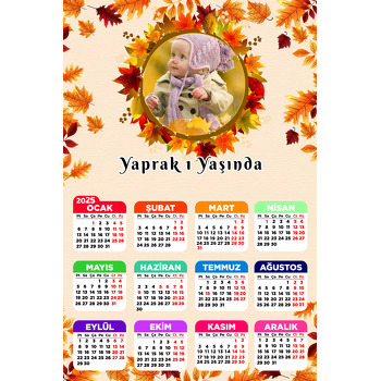 Sonbahar Temalı Takvim Magnet