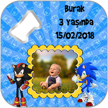 Sonic Boom Temalı Kare Magnet Açacak