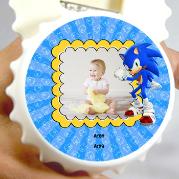 Sonic Boom Temalı Resimli Kapak Şekilli Magnet Açacak