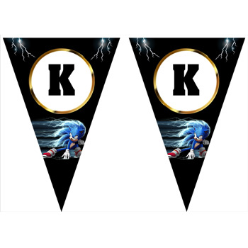 Sonic Temalı Doğum Günü Parti Banner