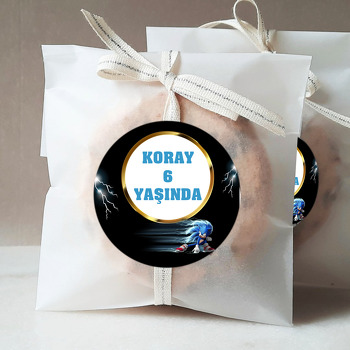 Sonic Temalı Parti Sticker