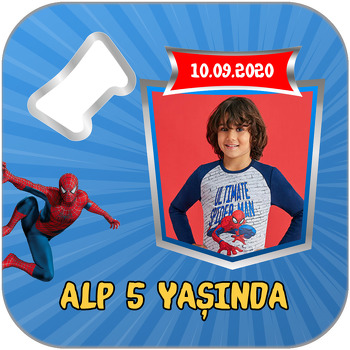 Spiderman Temalı Kare Magnet Açacak